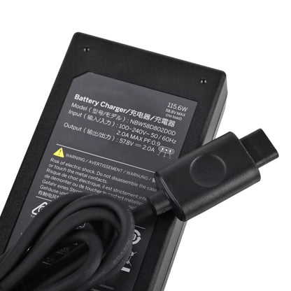 Original 115.6W 57.8V 2A Charger for Segway GT1 GT2 Superscoooter Battery Charger Power Supply Adapter Parts
